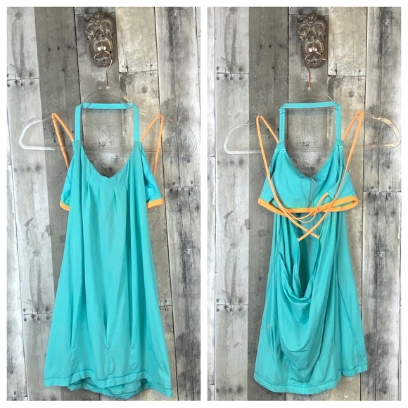 Lululemon Flow & Go Tank in Angel Blue / Creamsicle Pop Size 6. - Picture 9 of 15